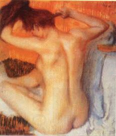 Edgar Degas Woman Combing her Hair_d oil painting picture